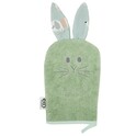 EKO bombažna krpica z ušesi Bunny Olive green 20x15 cm