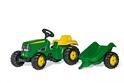 Rollytoys Šliapací traktor Rolly Kid J. Deere s vlečkou - zelený