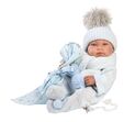 Llorens 84337 NEW BORN CHLAPEK - realistická panenka miminko s celovinylovým tělem - 43