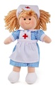 Bigjigs Toys Látková bábika zdravotná sestrička Nancy 28 cm