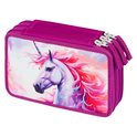 BAAGL Estuche escolar de tres pisos Reino de Unicornios