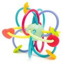 Anneau de dentition en silicone et plastique avec hochet Baby Mix