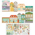 Adesivi riutilizzabili Petit Collage con scena My Little Town