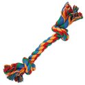Igračka Dog Fantasy šareni pamučni čvor 2 fitilja 20 cm