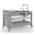 KINDERKRAFT Pătuț de călătorie Leody Up Grey cu accesorii