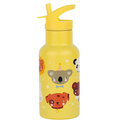 A Little Lovely Company - bottiglia d'acqua in acciaio inossidabile, 350 ml - amici animali