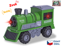 Locomotivă verde 22,5 cm 1:16 cu motor cu reacție pe baterii, cu lumină și sunet