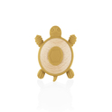 Anneau de dentition en bois et silicone Turtle, Mustard Yellow