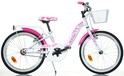 Dino Bikes - Gyermek kerékpár 20" 204R-05S - Lány fehér/ rózsaszín