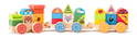 Woody Tren de Madera Plegable - Animales del Bosque