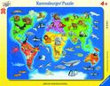 Carte du monde avec des animaux 30-48D