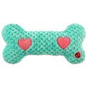Hračka Dog Fantasy Cuddle Kost nahřívací tyrkysová 30cm