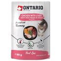 Vrečka Ontario Kitten piščanec s pečenko v omaki 80g