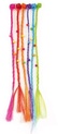 Agrafe/Agrafe 6 buc plastic cu impletituri colorate 30cm 2 tipuri