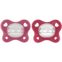 CHICCO Cumlík Physio Dual Soft silikónový dievča 16-36m, 2 ks