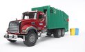 Bruder 2812 MACK Granit Müllwagen grün