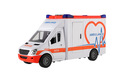 Auto ambulancia plast 28cm s lehátkom na zotrvačník so svetlom so zvukom