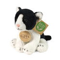 Gato de peluche blanco y negro sentado 14 cm ECO-FRIENDLY