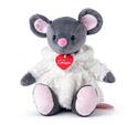 Lumpin Ratón Azumi gris en abrigo blanco
