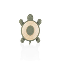 Anneau de dentition en bois et silicone Turtle, Forest Green