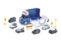 Auto della polizia con effetti e 6 piccole auto