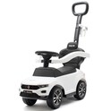 Bicicletă fără pedale pentru copii cu tijă de ghidare Baby Mix VOLKSWAGEN T-ROC albă