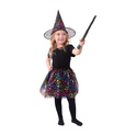 Disfraz infantil de bruja estrella falda de tul con sombrero