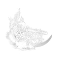 Corona copo de nieve con plumas