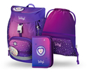 BAAGL SET 3 Airy Kone Herz: Rucksack, Federmäppchen, Beutel