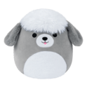 SQUISHMALLOWS Sivo-biely ovčiarsky pes - Arnold, 13 cm