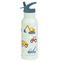 A Little Lovely Company - bottiglia d'acqua in acciaio inox, 500 ml - veicoli