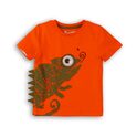 Jungen-T-Shirt mit kurzen Ärmeln, Minoti, Lizard 1, orange - 80/86