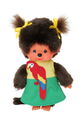 Monchhichi Mončiči dievča v šatách s papagájom 20cm