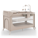 KINDERKRAFT Potovalna posteljica Leody Up Beige s pripomočki