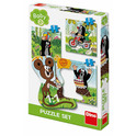Dino Krtko na lúke  3-5 baby Puzzle set NOVÝ