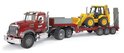 Bruder 02813 Mack Granit avec remorque et tracteur JCB BR