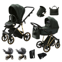 ADAMEX Kombikinderwagen Belissa Special Edition Dunkelgrün/Gold