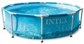 Piscina da giardino INTEX 28208 Beachside Metal Frame 305 x 76 cm con filtrazione a cartuccia