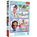 Trefl Puzzle Gabby's Dollhouse 2 x 70 Spielen Sie mit Gabby