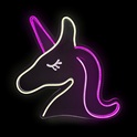 2Kids Toys Led Neonlicht Lampe Einhorn rosa-weiß