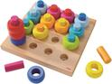 Haba Puzzle en bois et empilage Anneaux arc-en-ciel