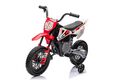 Elektrická Motorka MOTOCROSS, červená, 12V batéria, EVA mäkké kolesá