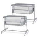 KINDERKRAFT Otroška posteljica nastavljiva Nestee Up2 Full Light Grey
