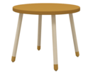 Flexa Runder Holztisch für Kinder Senf Dots