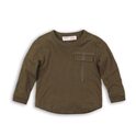 Tričko chlapčenské s dlhým rukávom, Minoti, RANGER 5, khaki - 68/80