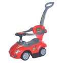 Coche de empuje para niños con barra de dirección 3 en 1 Baby Mix Mega Car rojo