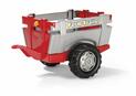 Rollytoys Remorque pour tracteur 1 essieu Farm Trailer - argent et rouge