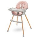 Трапезен стол Baby Mix Freja wooden dusty pink