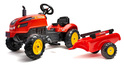 Falk Šliapací traktor 2046AB X-Tractor s vlečkou a otváracou kapotou - červený