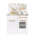 New Classic Toys Lesena kuhinja - bela z marmornim dizajnom